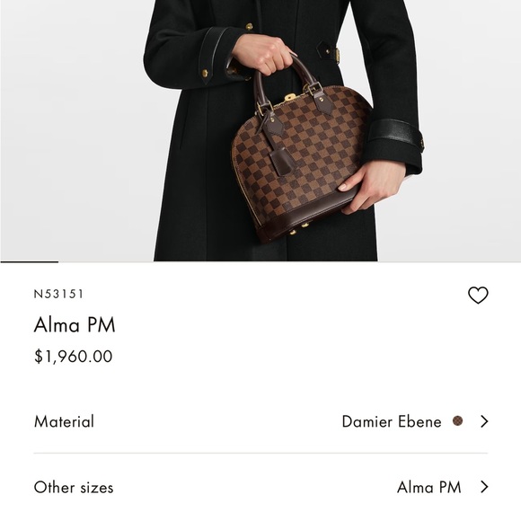 Louis Vuitton Alma PM Damier Ebene - Picture 13 of 15